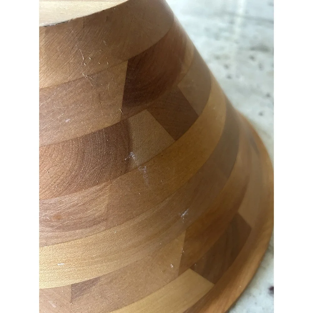 Williams Sonoma Hand Crafted Wood Serving Fruit Salad Bowl John McLeod SIGNED